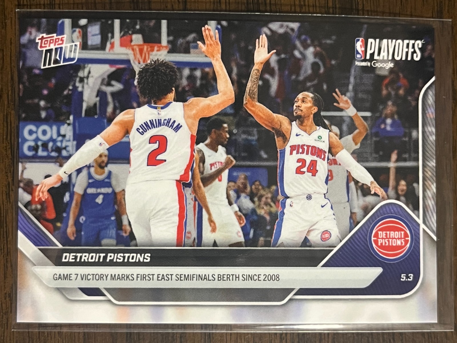 2025-26 Topps Now NBA 291 Cade Cunningham Daniss Jenkins Detroit Pistons