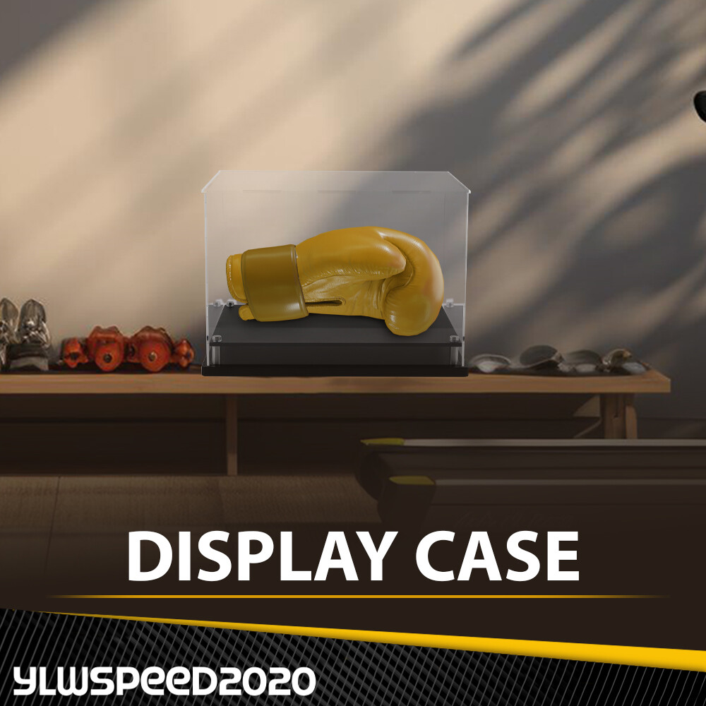 Box Glove Display Case Black Base Riser Stand for Full Size Boxing Glove Holder