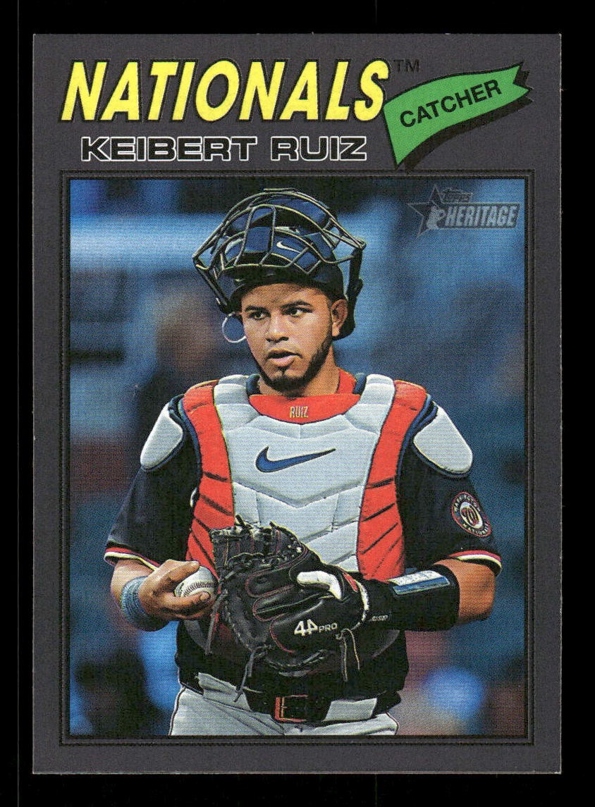 2026 Topps Heritage #201 Keibert Ruiz SP Gray Border Washington Nationals