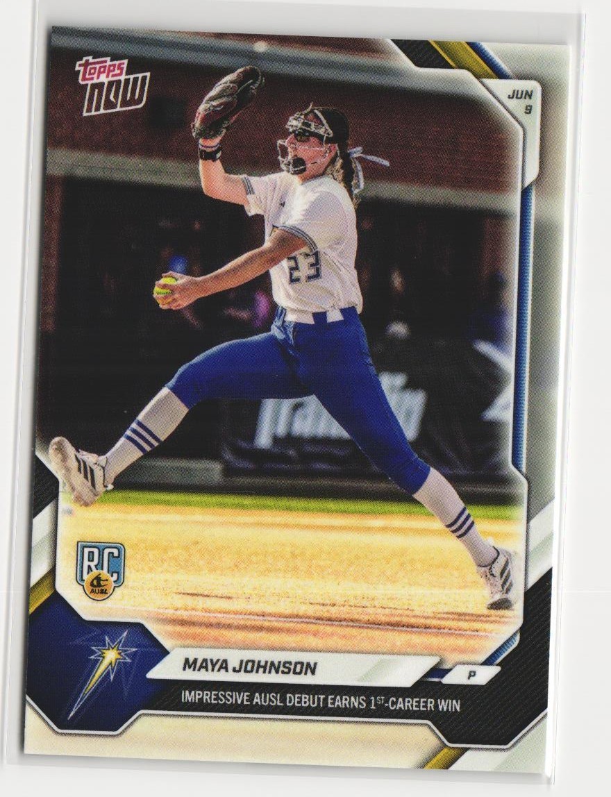2026 AUSL Topps NOW #2 Maya Johnson Rookie RC Impressive Debut 1st Win OKC Spark
