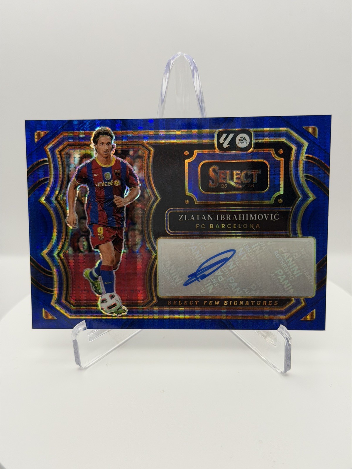 25-2026 Panini Select La Liga Zlatan Ibrahimovic FC Barcelona Prizm AUTO #SF-ZI