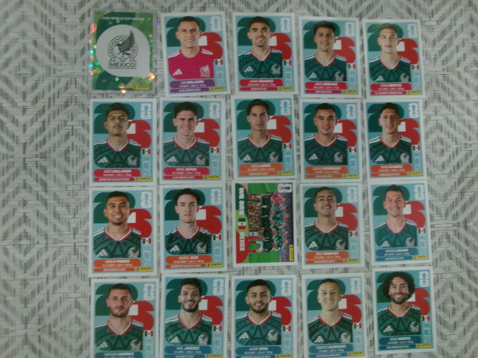 2026 Panini World Cup MEXICO Stickers Complete Set MEX 1-20 Soccer US EDITION