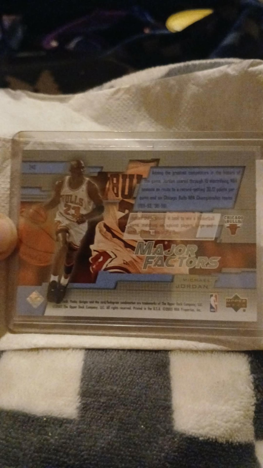 Upper Deck 1998-99 Finite Major Factors MF1 Michael Jordan Bulls 880/1000
