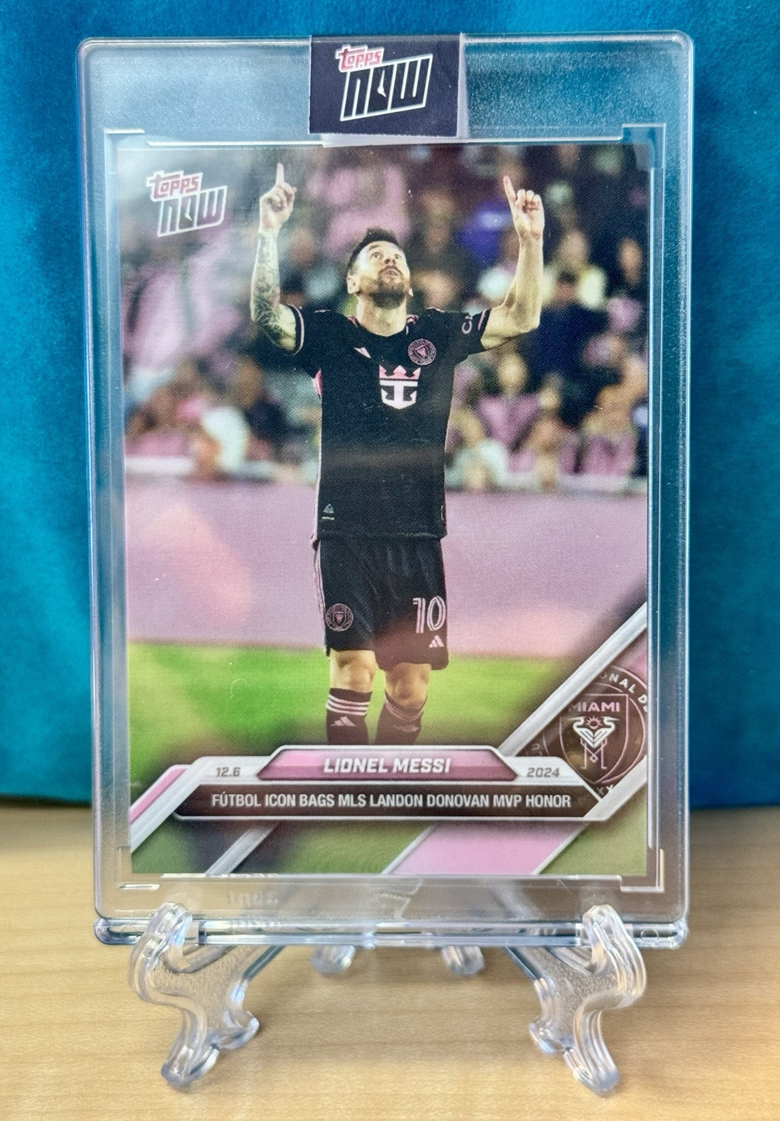 2024 MLS TOPPS NOW#173 LIONEL MESSI ⚽️ SOCCER LEAGUE MVP ⚽️ ENCASED & SEALED