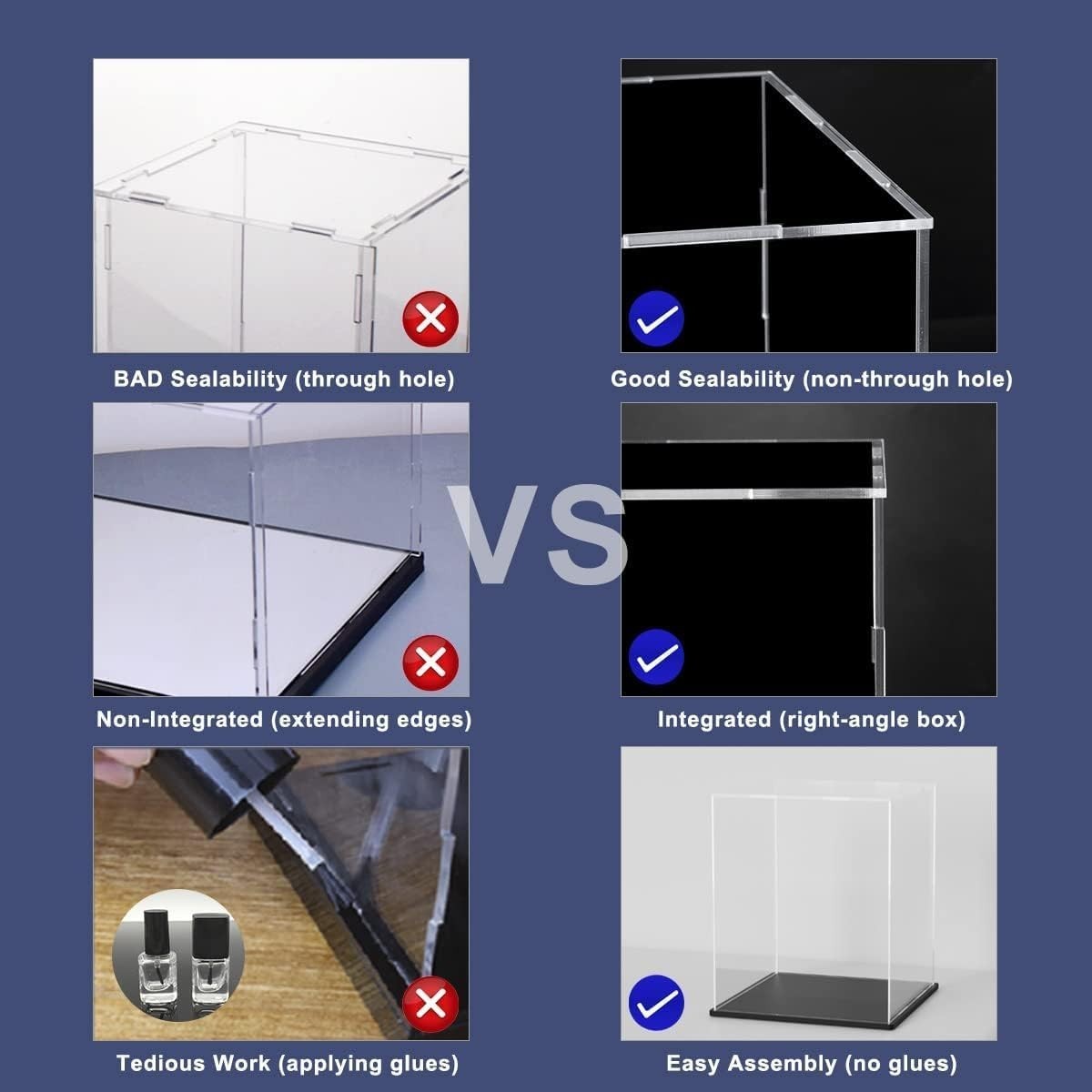 Acrylic Display Box with Removeable Ball Stand, Clear Acrylic Case for Full S…