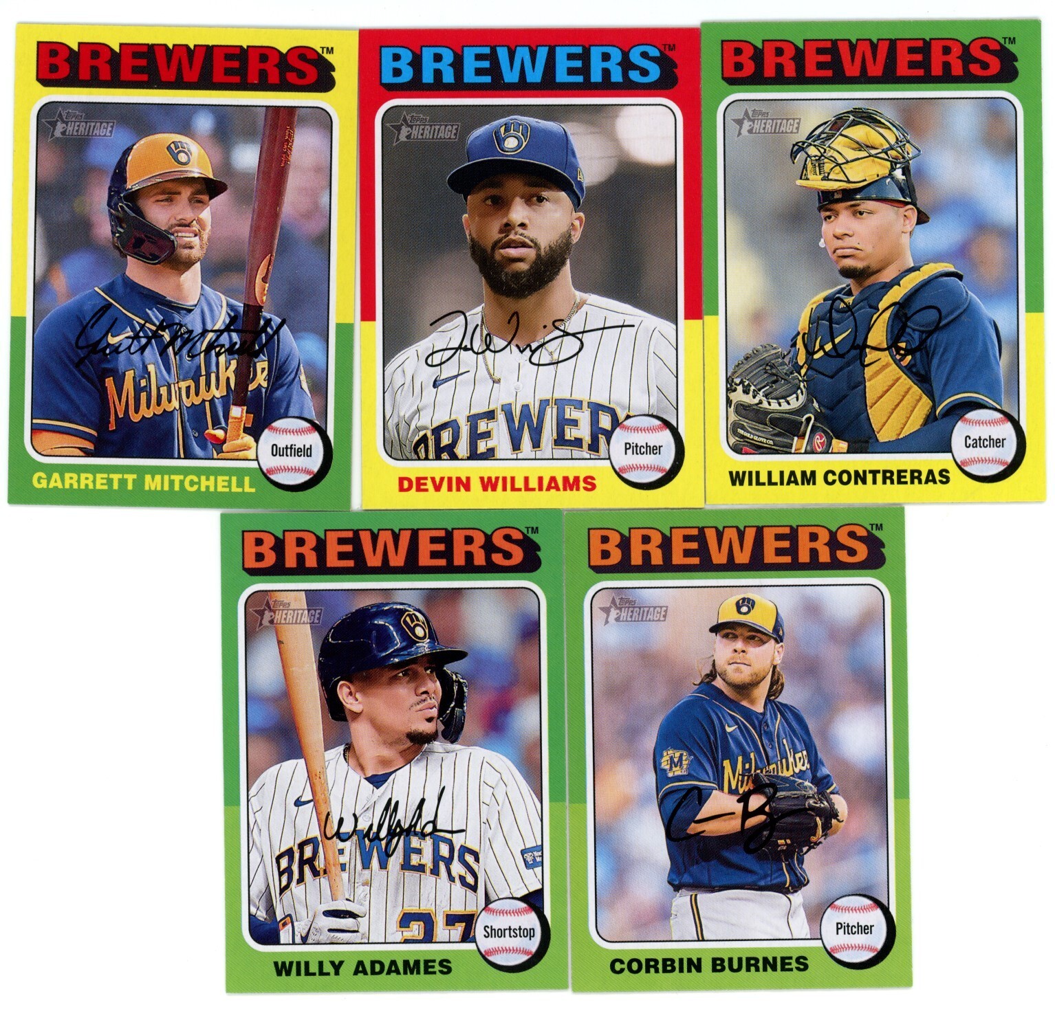 2024 TOPPS HERITAGE BASE TEAM SET MILWAUKEE BREWERS FRELICK QTY