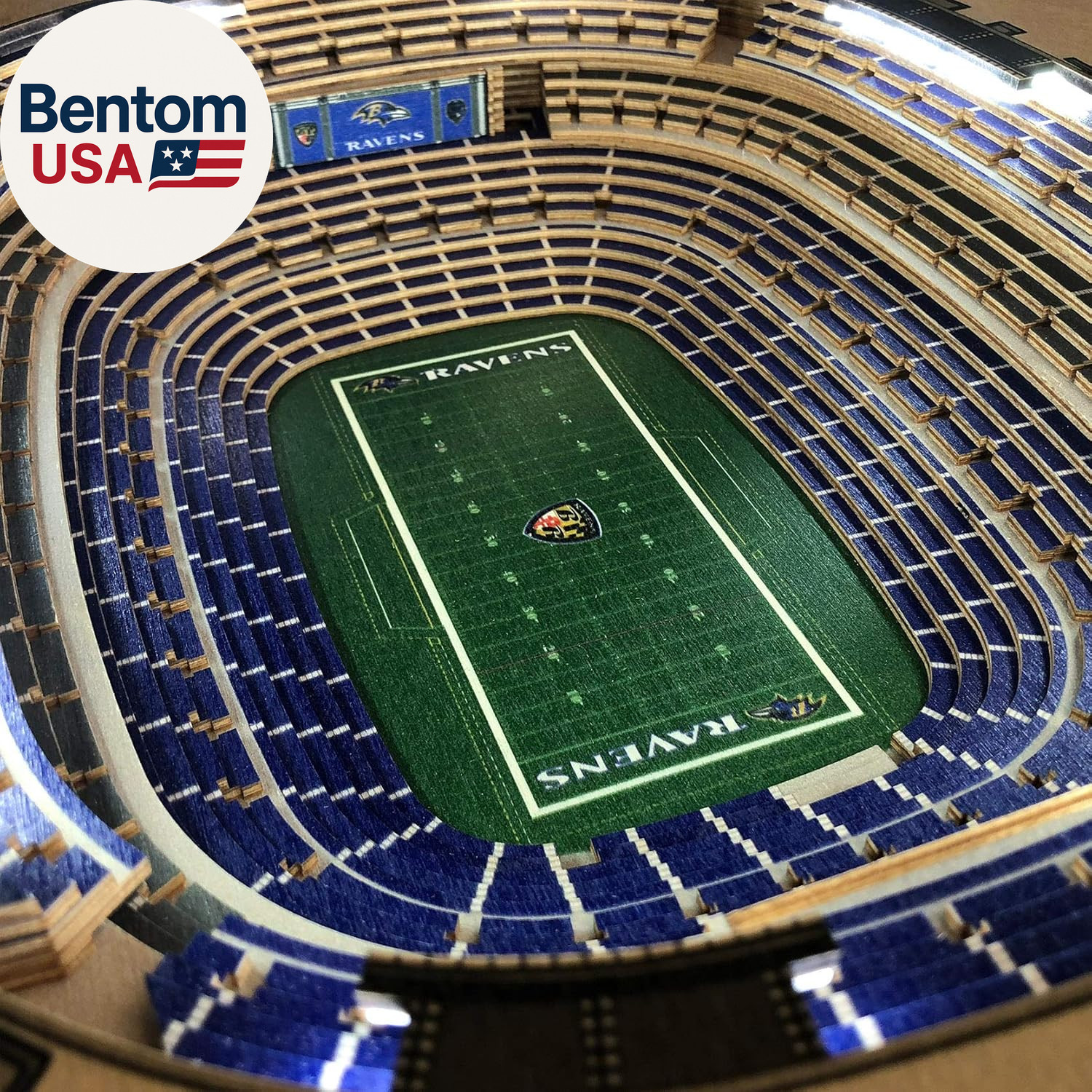 NFL 25-Layer Stadiumviews Lighted End Table