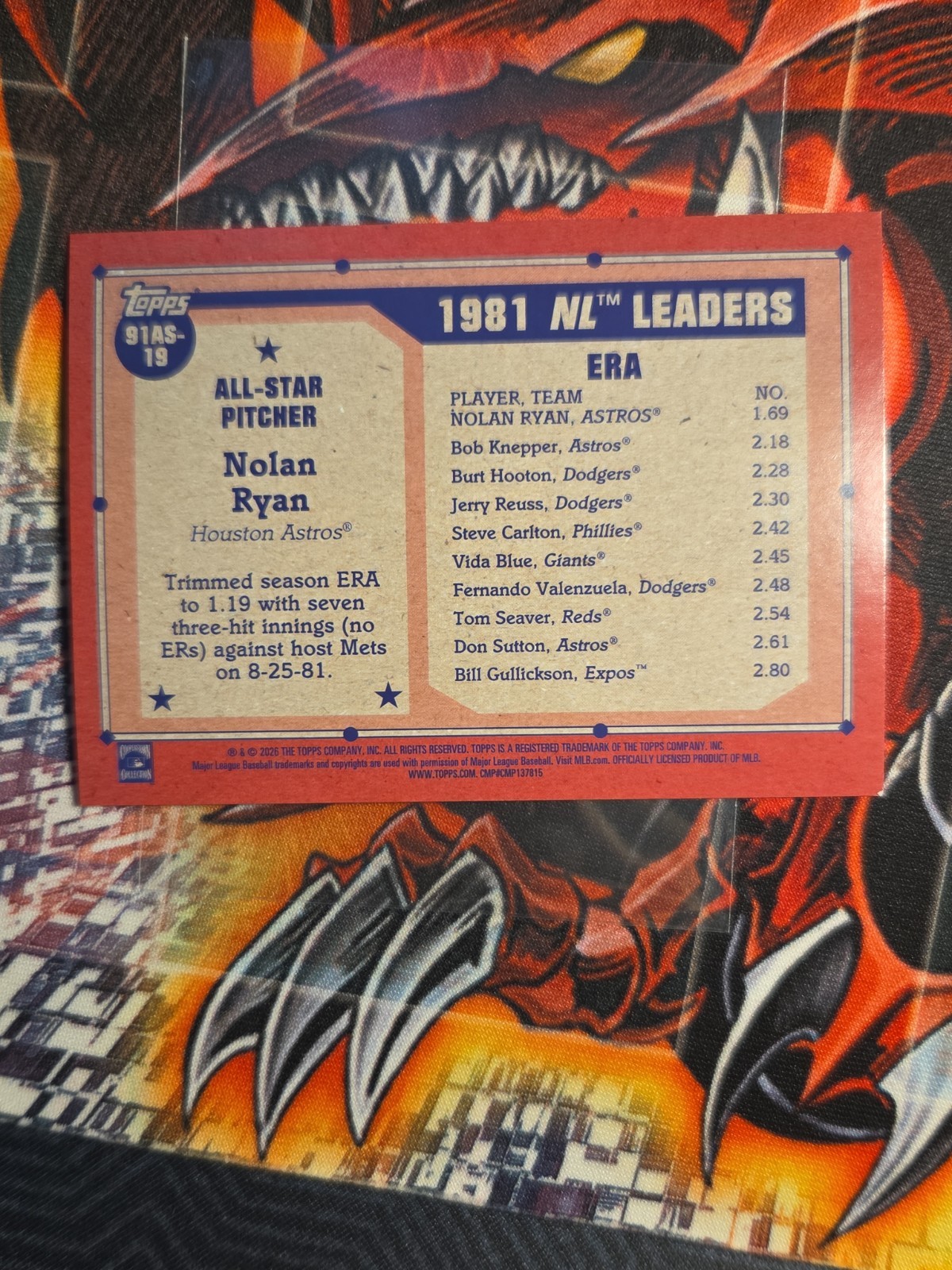 2026 Topps Baseball Series 2 Nolan Ryan 1991 Topps All Star Crackleboard Foil