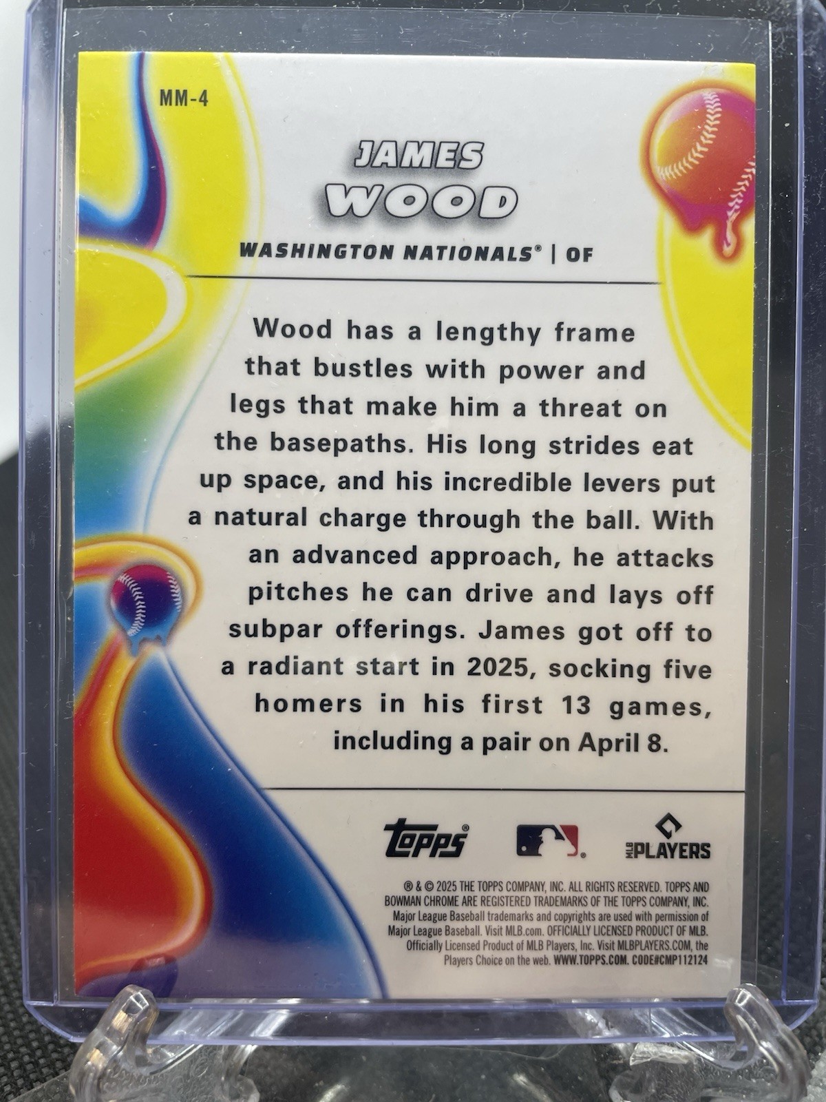 2025 Bowman Chrome – Melt Mashers James Wood #MM-4 (RC)