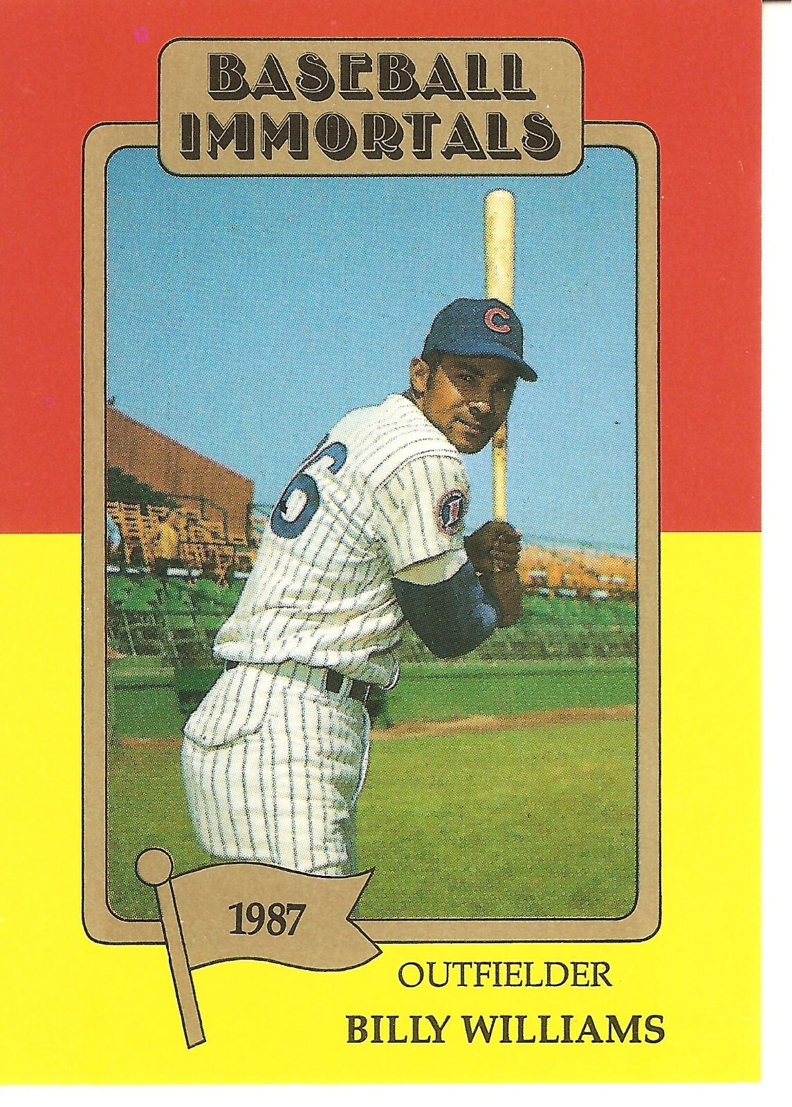 1980 TCMA BASEBALL IMMORTALS BILLY WILLIAMS BASEBALL CARD #197