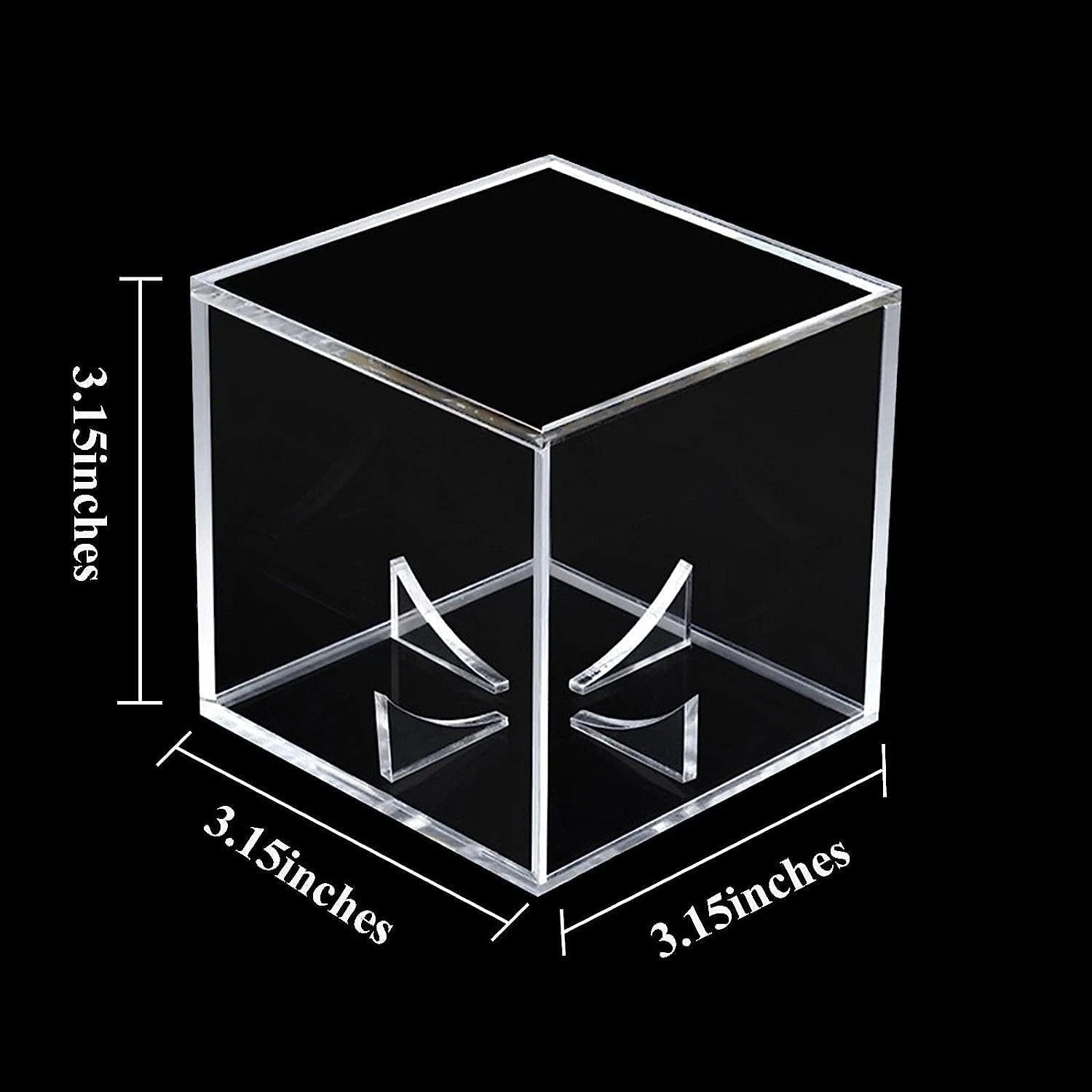 Baseball Display Case Uv Protected Acrylic Clear Baseball Holder Square Cube Bal