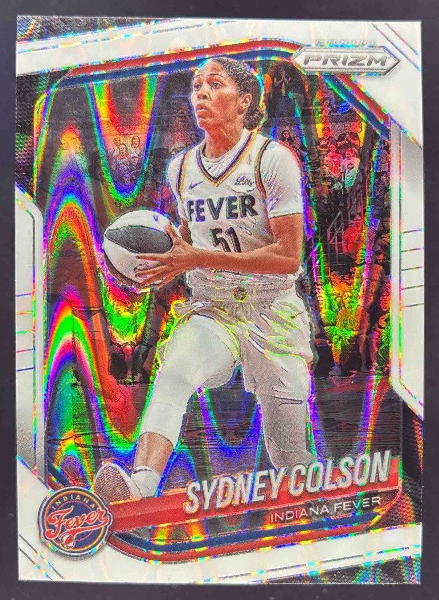 2025 Panini Basketball WNBA Prizm Sydney Colson White Seismic #1 Indiana Fever