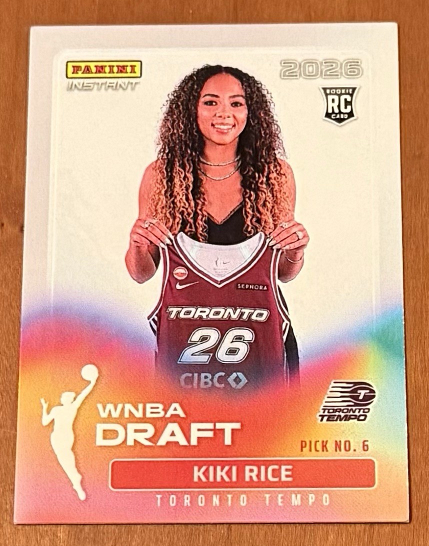 2026 PANINI INSTANT WNBA #DN-6 KIKI RICE – PICK NO. 6 TORONTO TEMPO