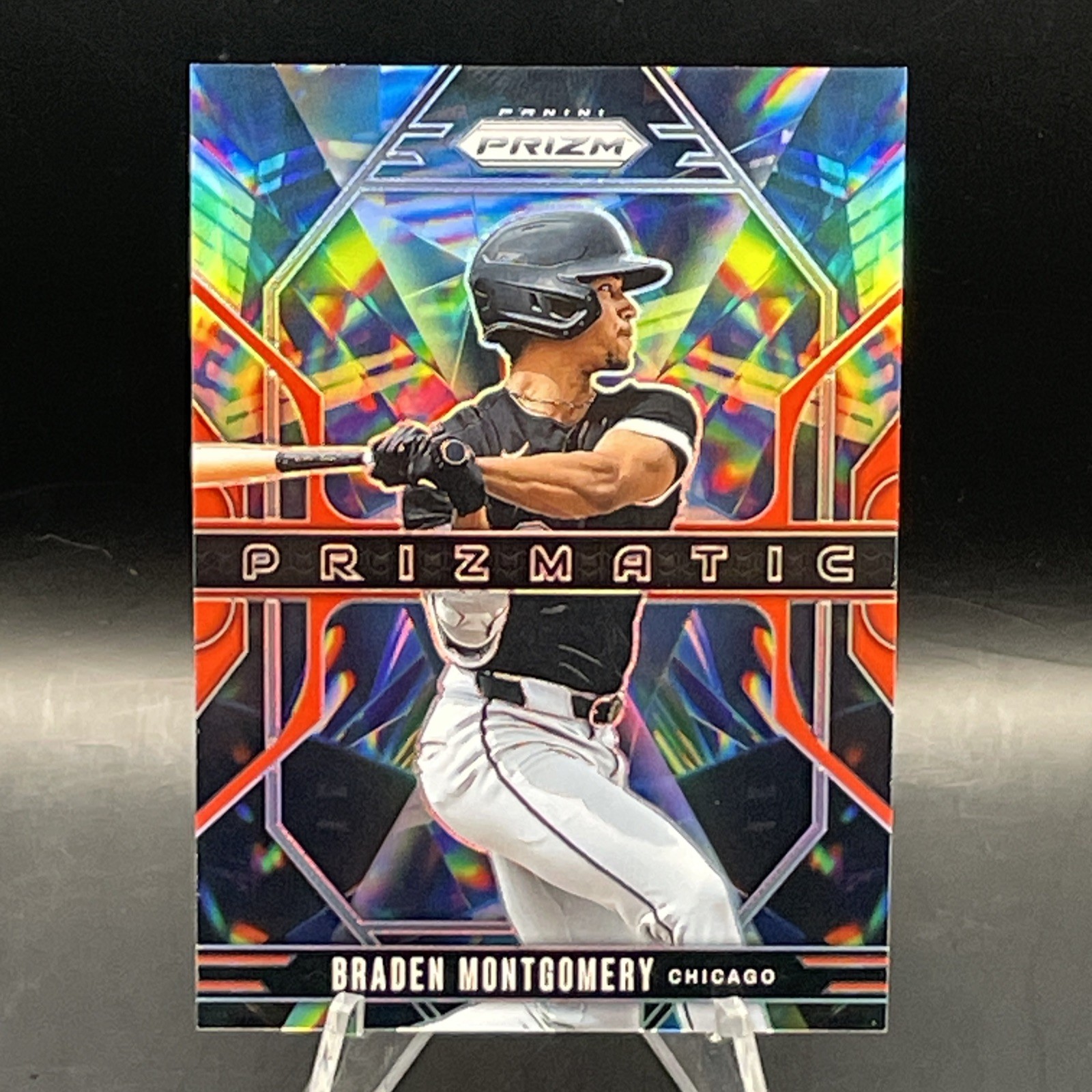 2025 Panini Prizm Prizmatic Red Prizm #25 Braden Montgomery /199 White Sox