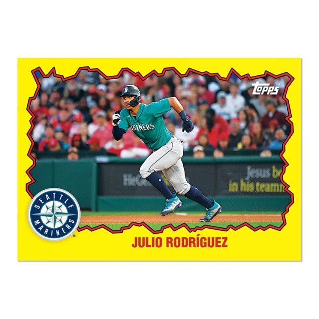 2023 Topps TBT 37 “1990 RoboCop” #110 ⚾️ Julio Rodriguez ⚾️ Seattle Mariners