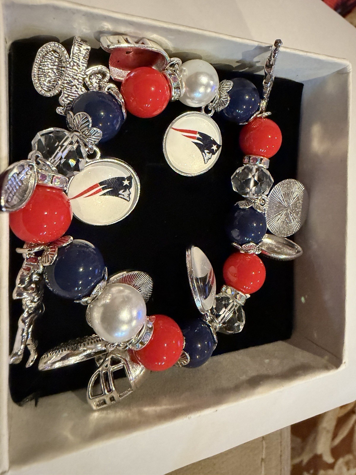 New England Patriots NFL Adjustable Charm Bracelet Bangles FREE Shipping!!! (3)