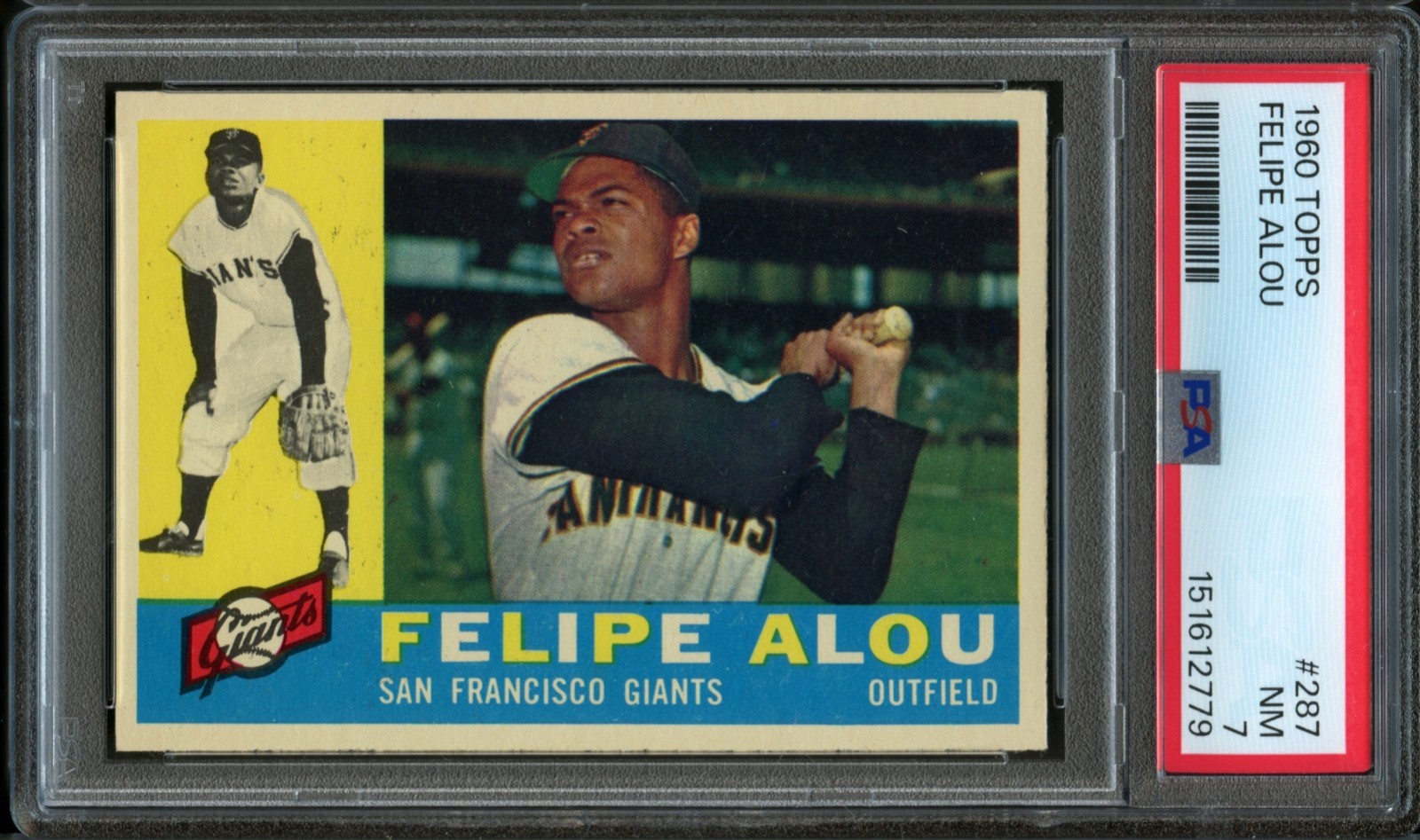 1960 Topps #287 Felipe Alou PSA 7