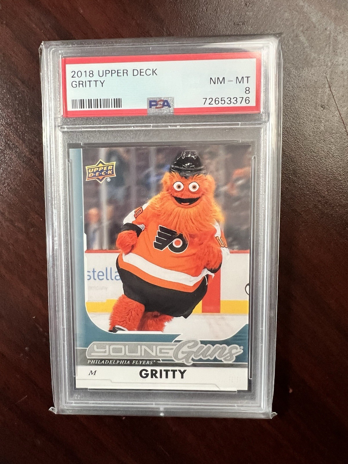2018-19 Upper Deck Gritty Philadelphia Flyers Mascot Rookie Card PSA 8 MINT