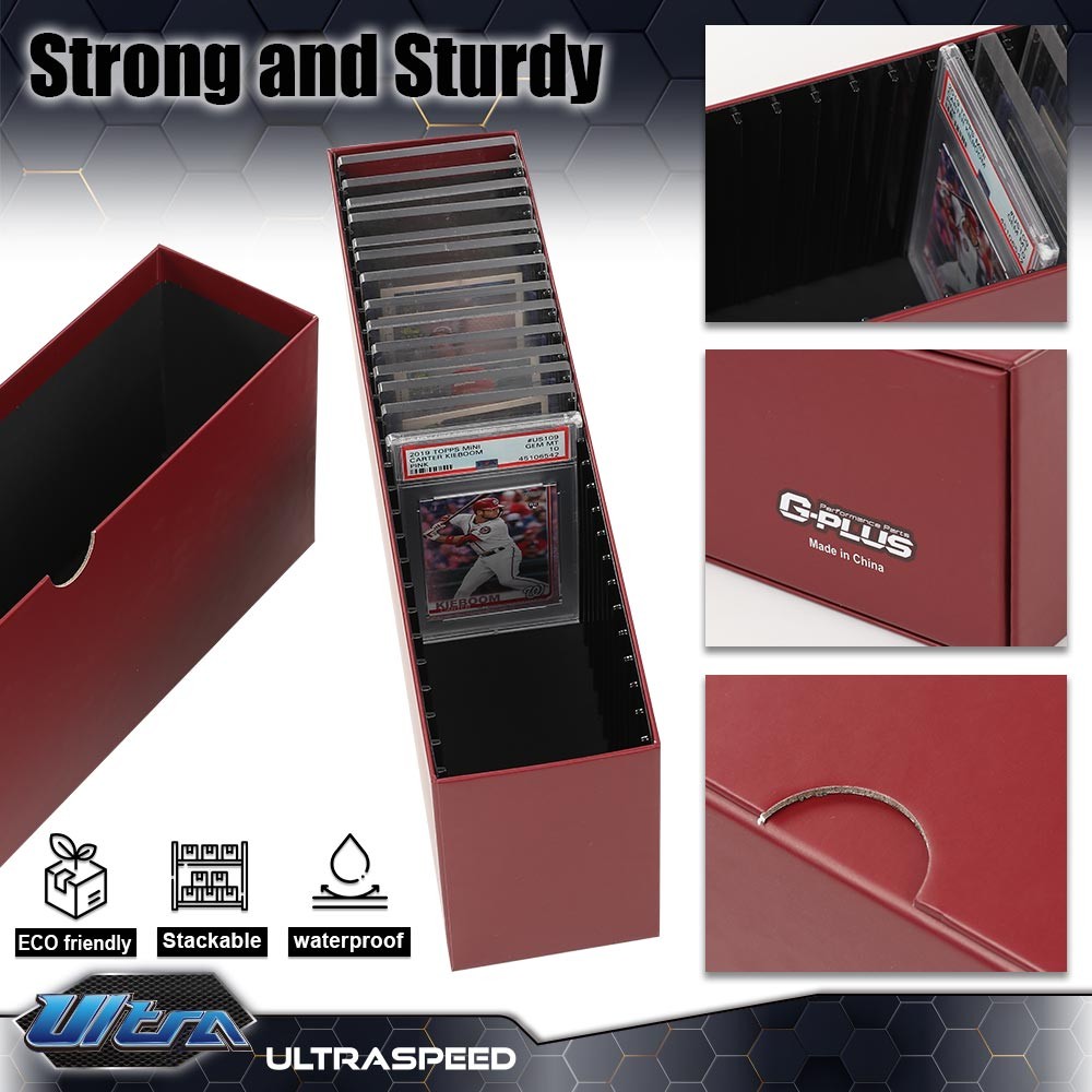 Slotted Graded Card Box For PSA Certified Slabs Storage Case MTG Pokemon