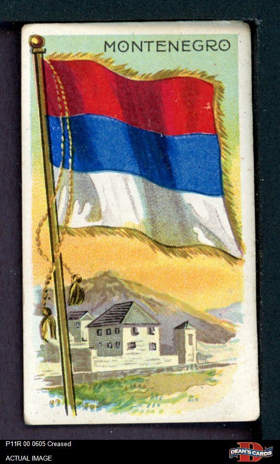 1911 Flags of All Nations T59 Montenegro 3 – VG