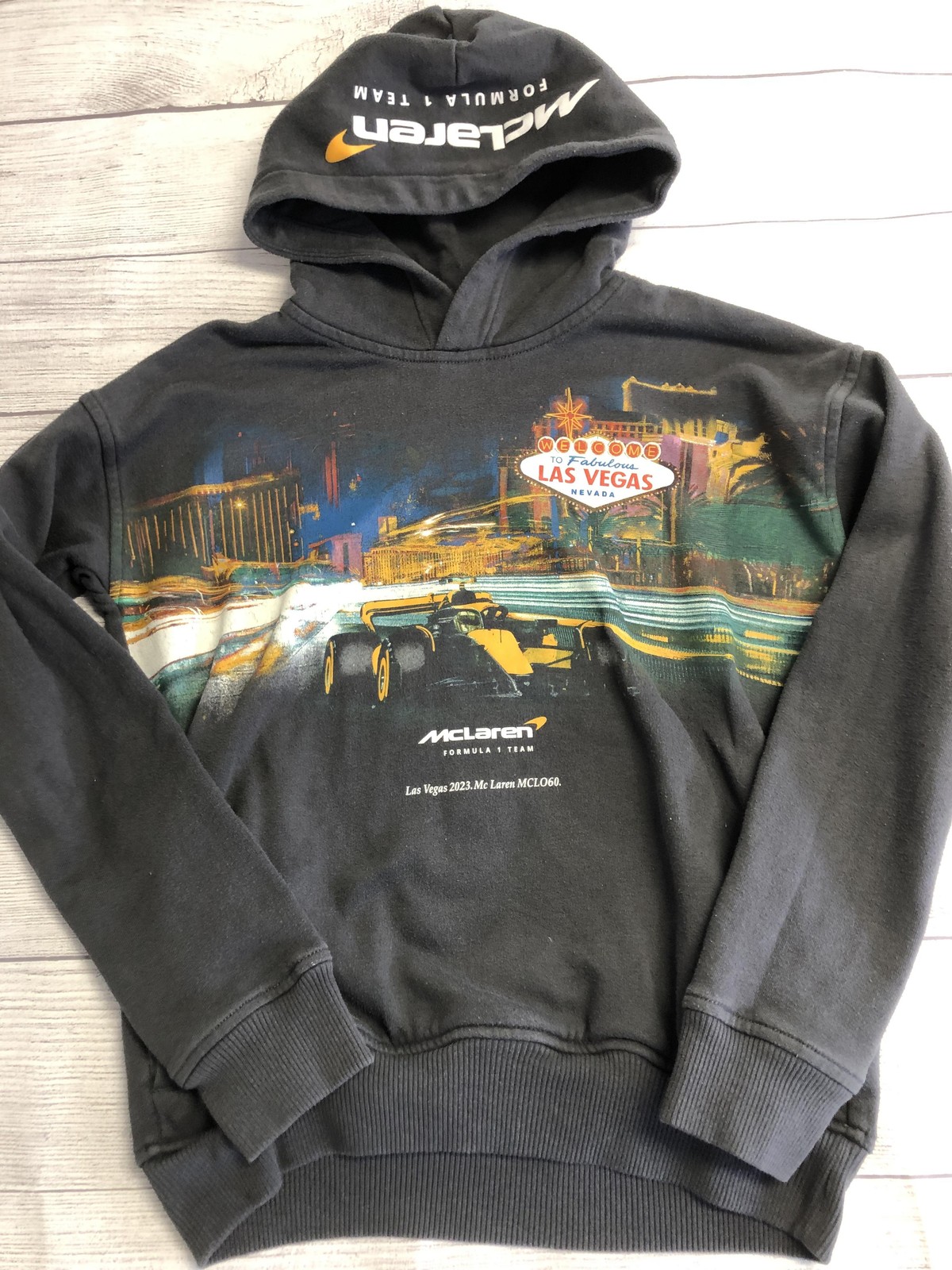 McLaren Formula 1 Team Hoodie Sweatshirt Boys 12 Black F1 Abercrombie Kids