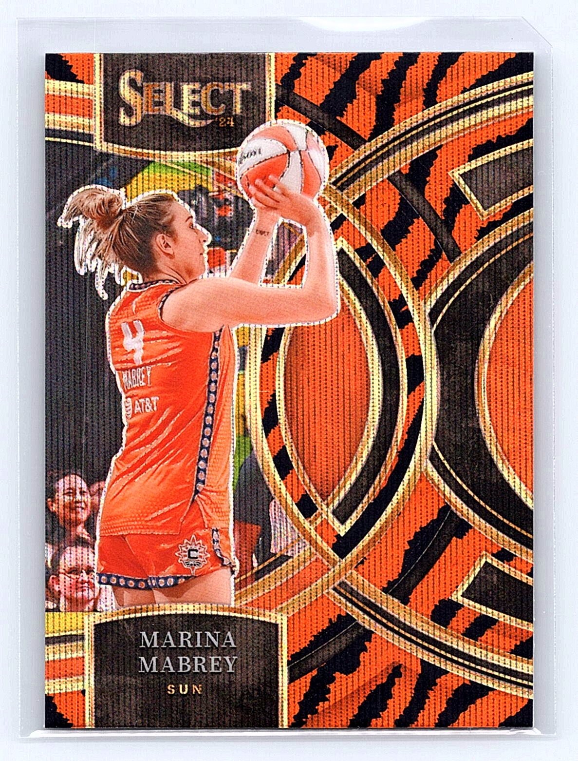 2024 Panini Select WNBA Marina Mabrey Tiger Prizm Premier SSP #190 Sun