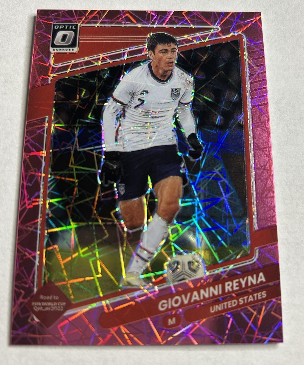 2021 Panini Donruss Gio Reyna Prizm Optic Pink Velocity #/25 USA