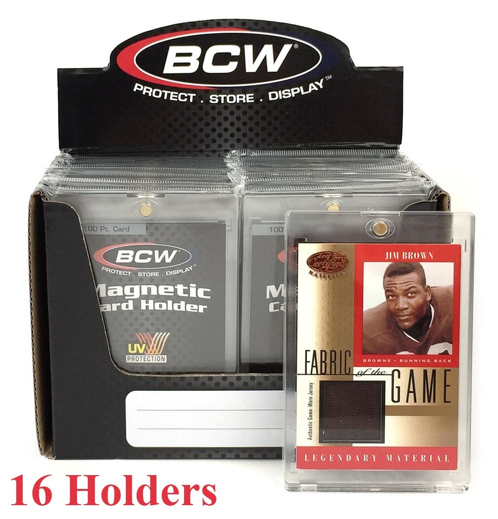 16 BCW Magnetic Card Holder 100 Pt Recessed UV Protection Slab 2 1/2 x 3 1/2 “