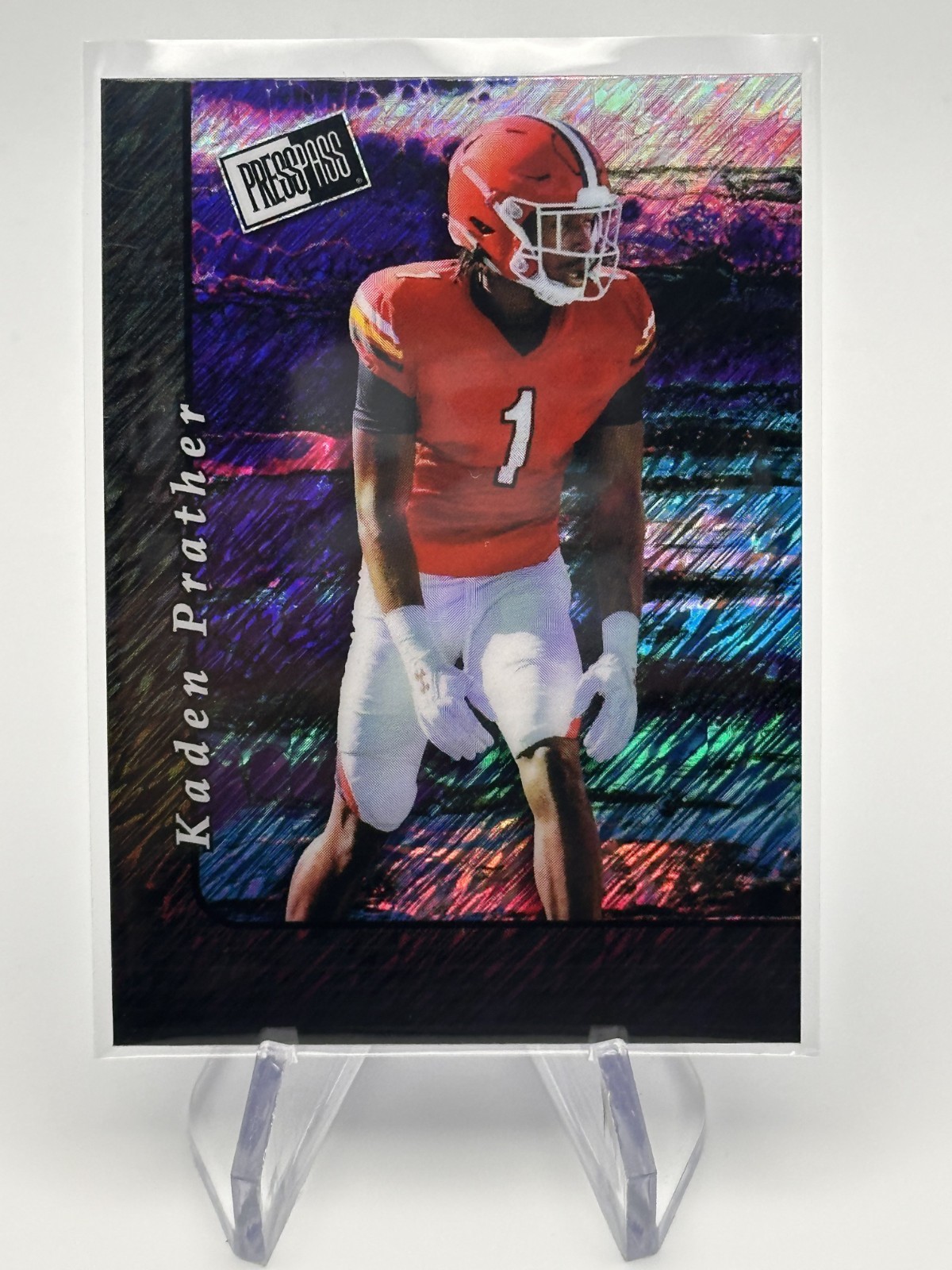 KADEN PRATHER 2024 LEAF PRESS PASS BLACK SHIMMER NON AUTO /6 BILLS