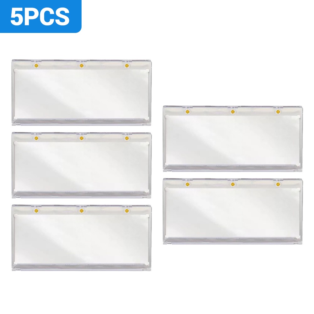 5PACK 175PT Horizontal Booklet Magnetic Card Holder for 2 Trading Cards Display