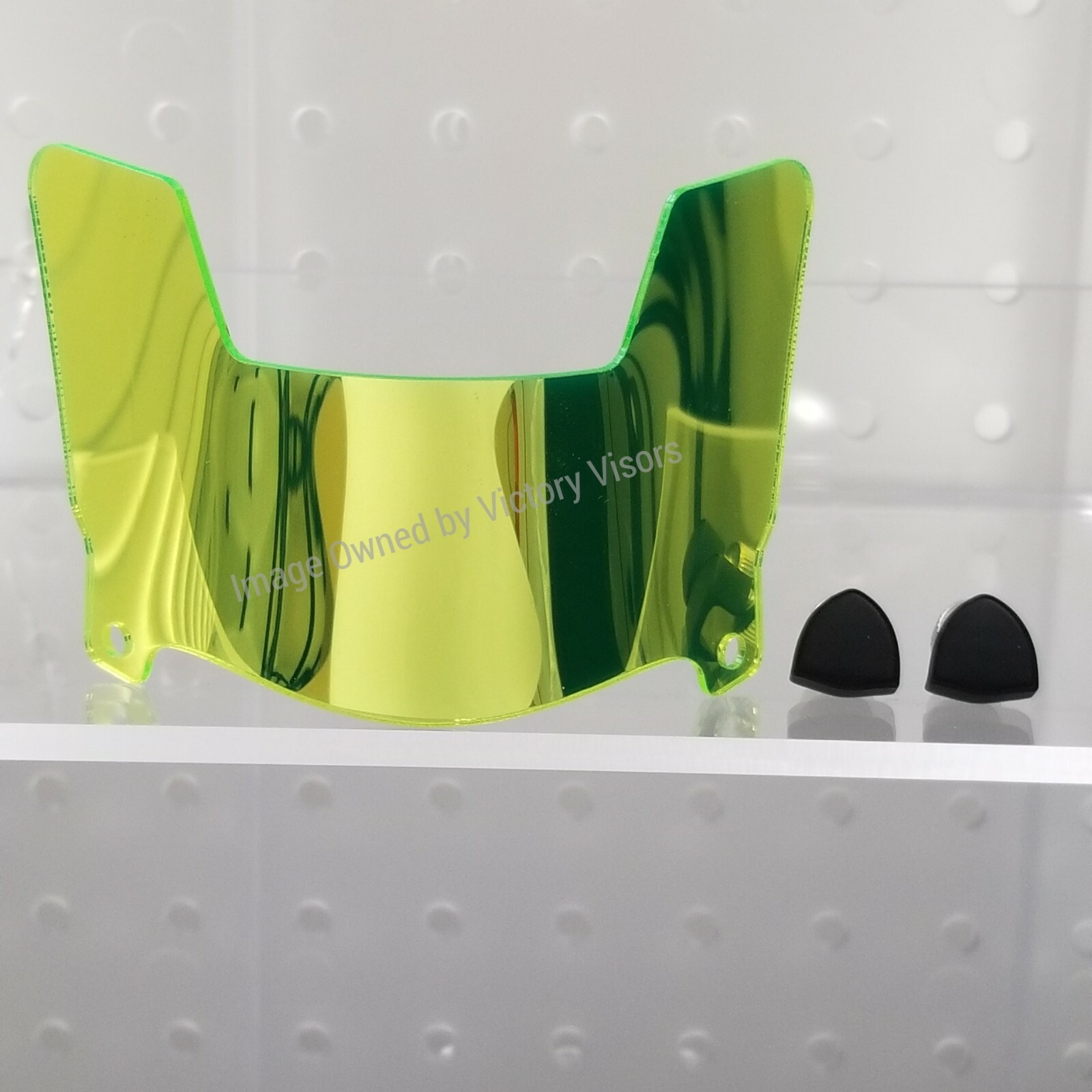 Neon Green Mini Football Helmet Visor Eye Shield w/UA Clips.