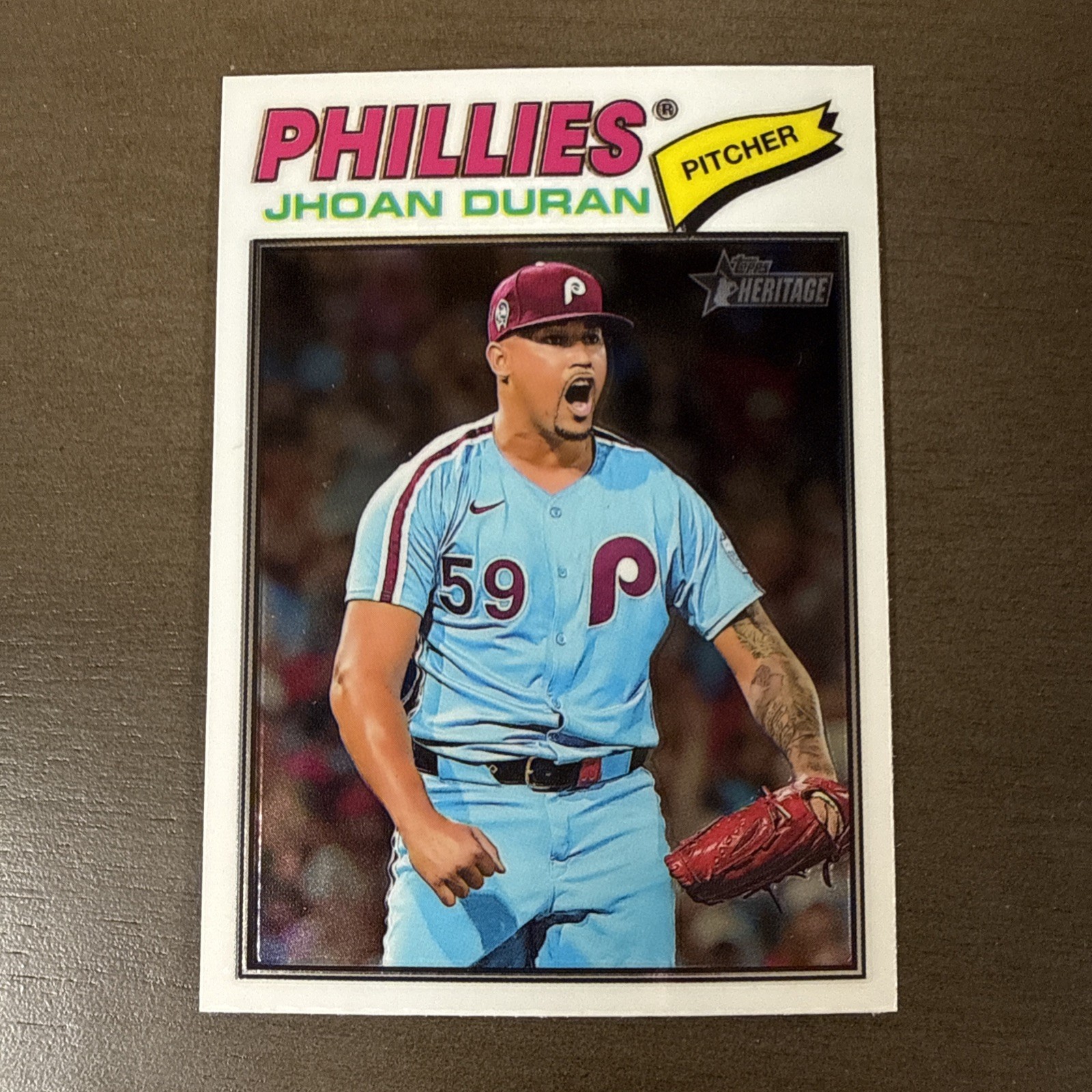 2026 Topps Heritage Chrome Jhoan Duran SP Philadelphia Phillies #14