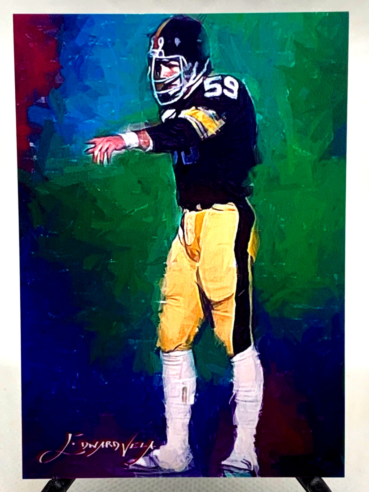 Jack Ham 37/50 Limited Edition Signed Edward Vela card (Football)