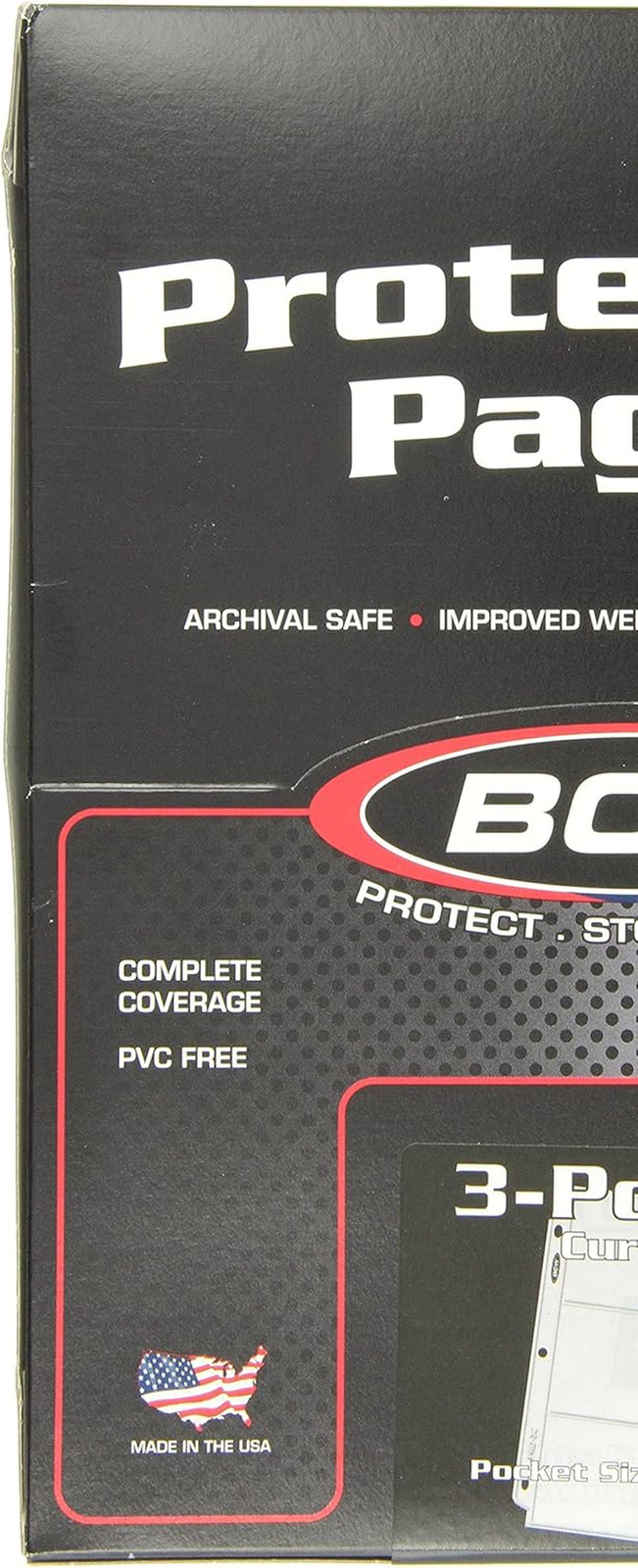 Pro 3-Pocket Currency Page – 100 Ct | Archival Quality, Toploader Pockets, High-