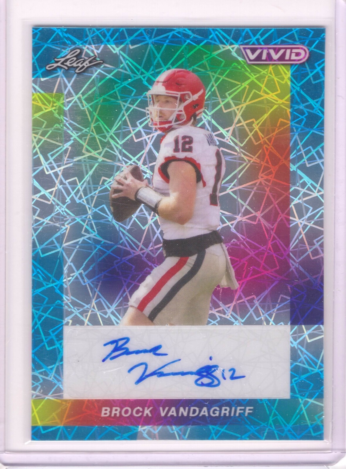 KENTUCKY WILDCATS 2024 Leaf Vivid BROCK VANDAGRIFF Auto LASER #’D 1/1