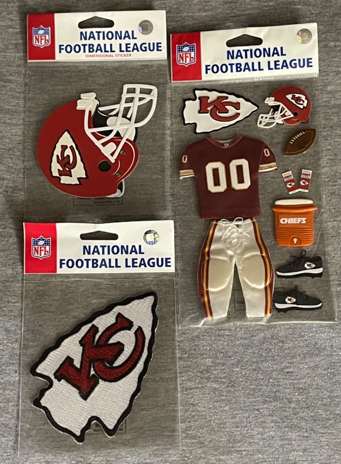 Licensed NFL 3D Scrapbook Stickers Helmets Uniforms Patches Most Football Teams