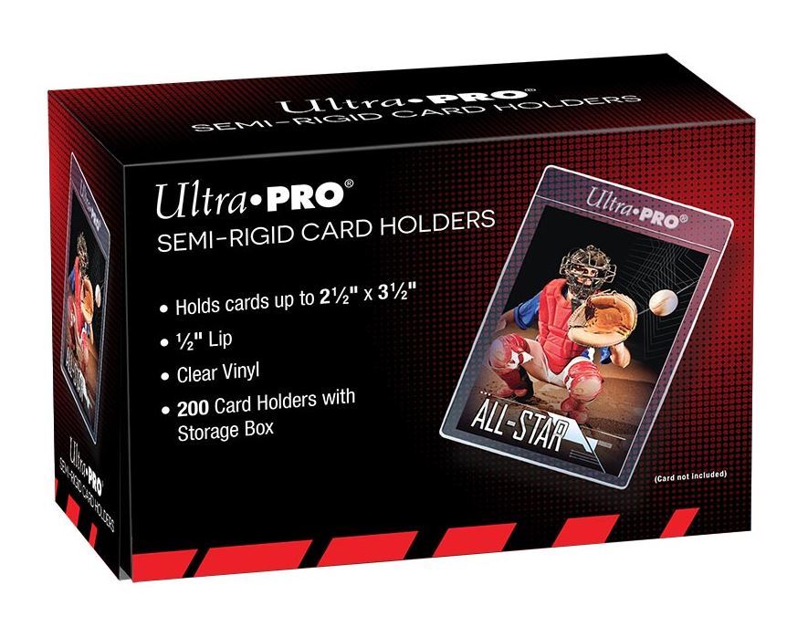 (50) Ultra-Pro Semi Rigid Trading Card Holders – Semi Flexible – Index – Storage