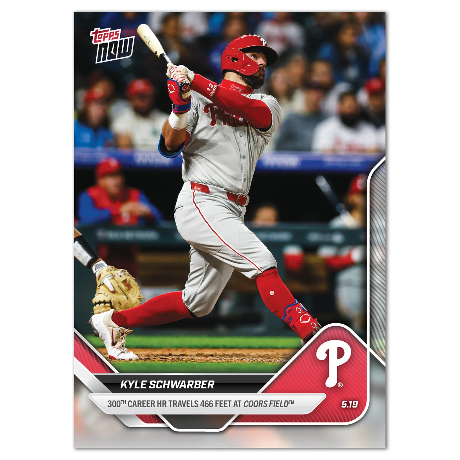2025 Topps Now 195 Kyle Schwarber Philadelphia Phillies 300th Career HR PR 2206