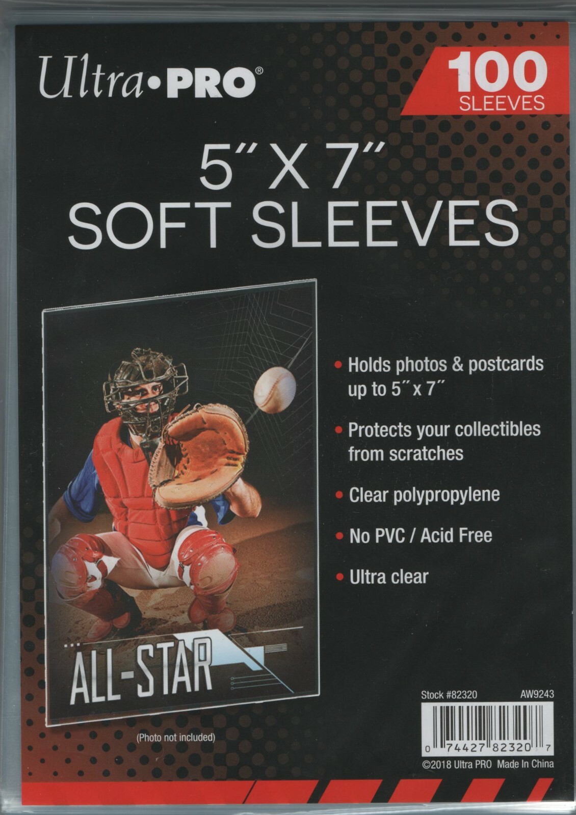 (100) Ultra Pro 5″ x 7″ Soft Sleeves – Protects Oversized Cards Photos Postcards