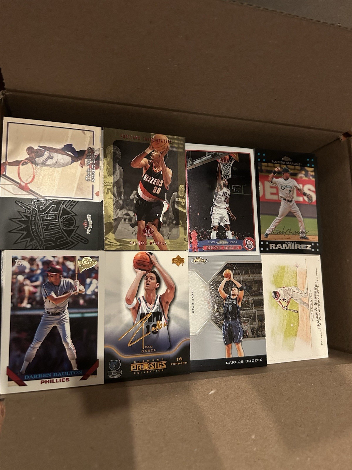 Medium Sized Box Sports MLB NFL NBA Cards Mixed Years, Rookies 2500+ cards!