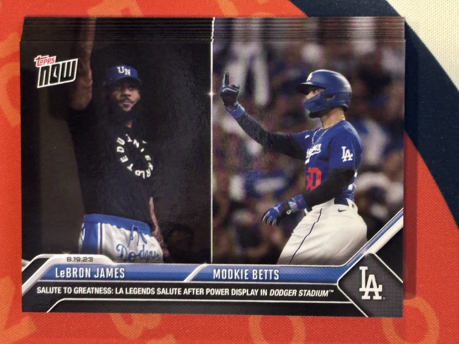 2023 Topps Now #736 LeBron James / Mookie Betts Dodgers MLB NBA QTY. 1