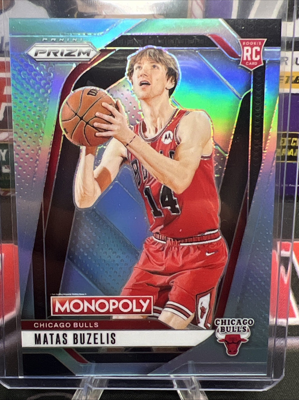 Matas Buzelis 2024 25 Monopoly Prizm Light Blue Prizm #/249 Rare Clean!