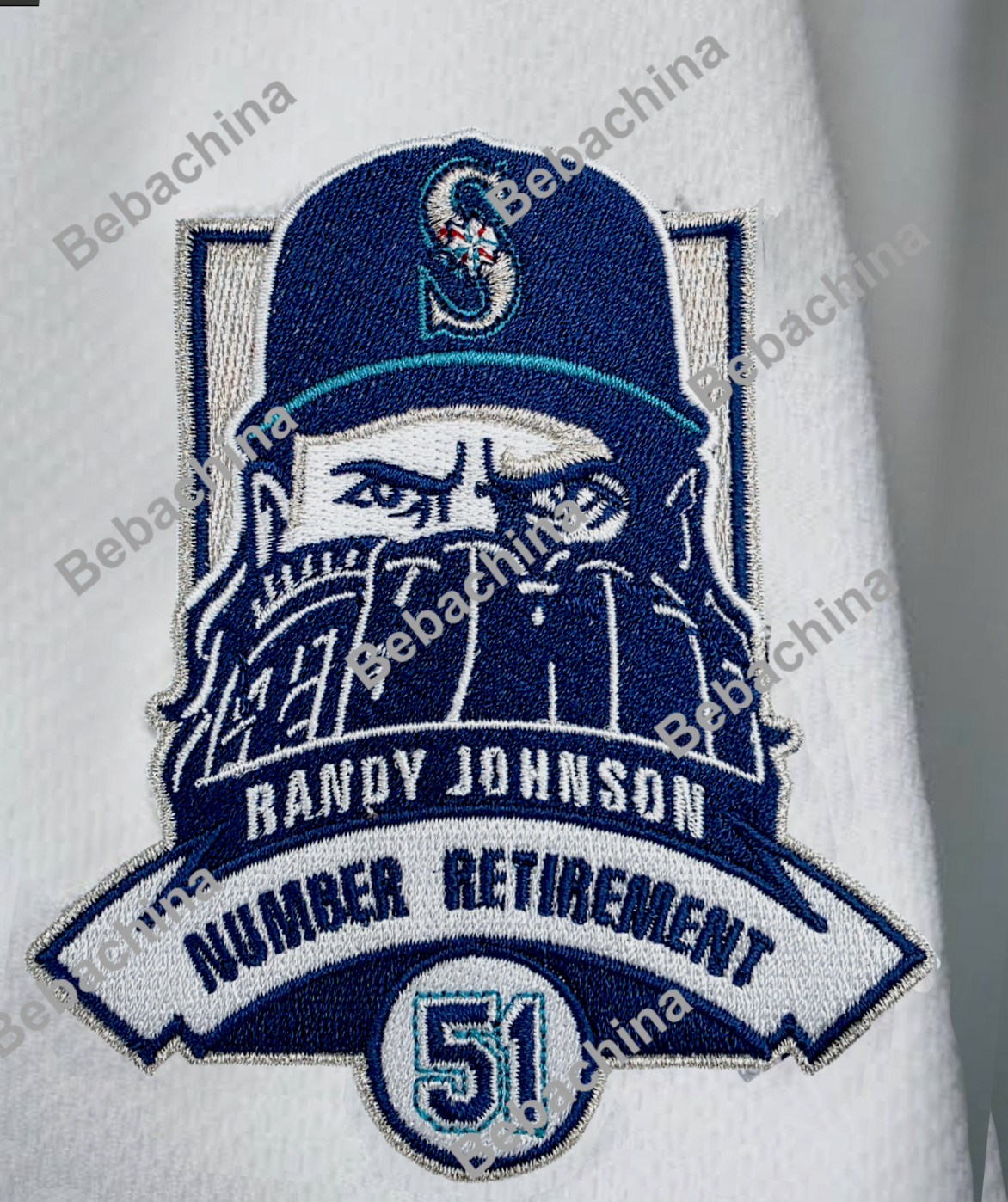 Randy Johnson Patch Seattle Mariners Number Retirement Baseball Jersey Patch #51