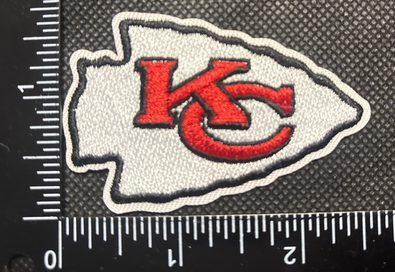 KANSAS CITY CHIEFS NFL FOOTBALL IRON ON EMBROIDERED PATCH SEE PHOTOS