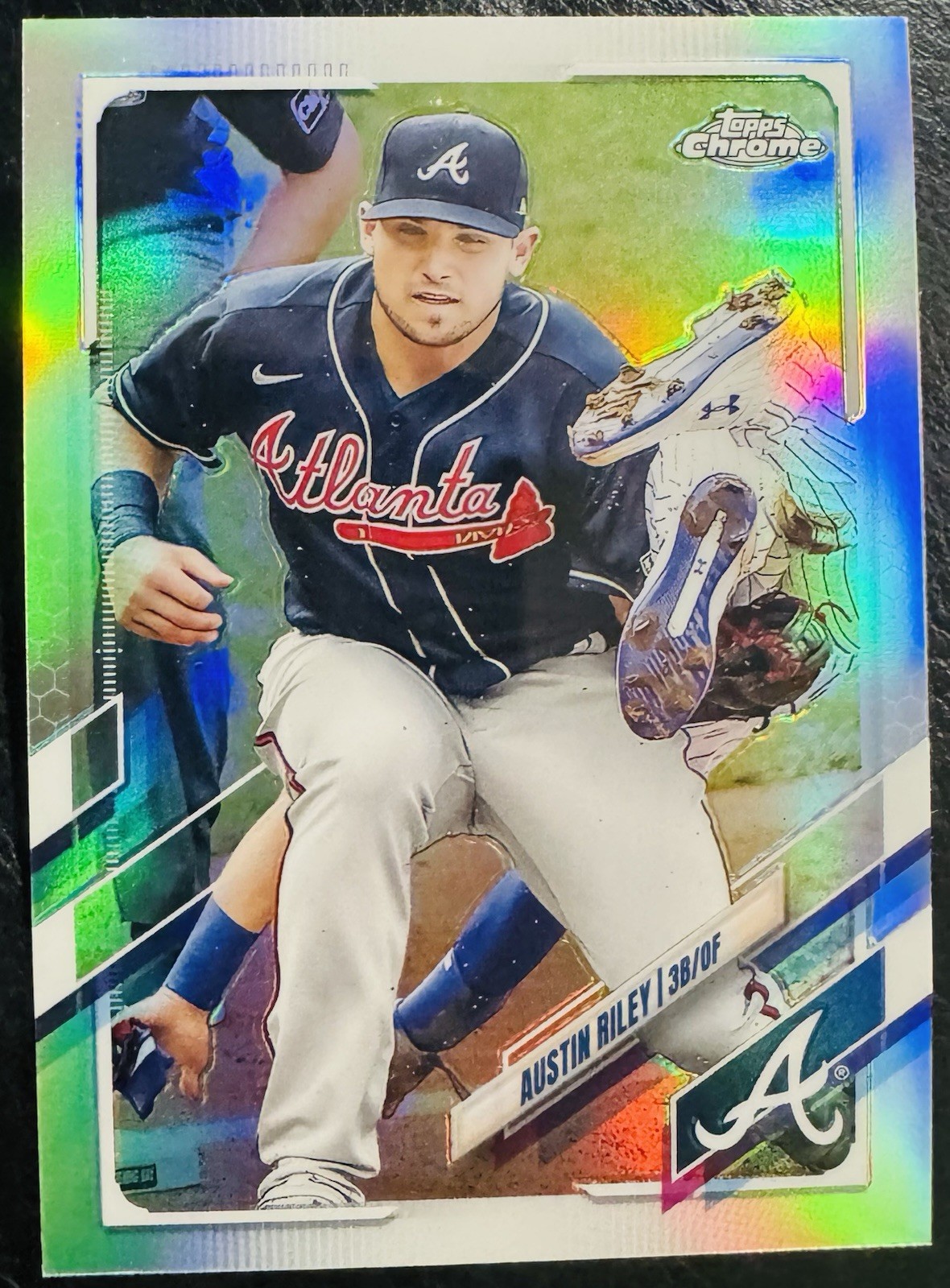 2021 Topps Chrome Refractor #194 Austin Riley Atlanta Braves
