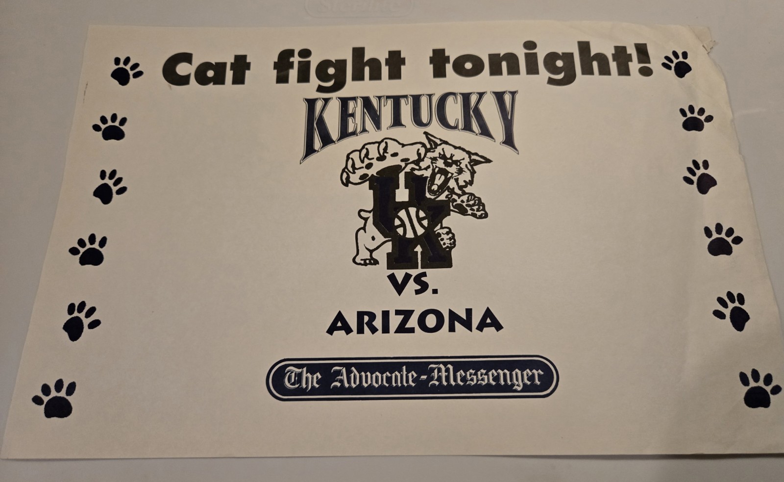 Kentucky Wildcats Insert Posters Lot of 2 1996-97