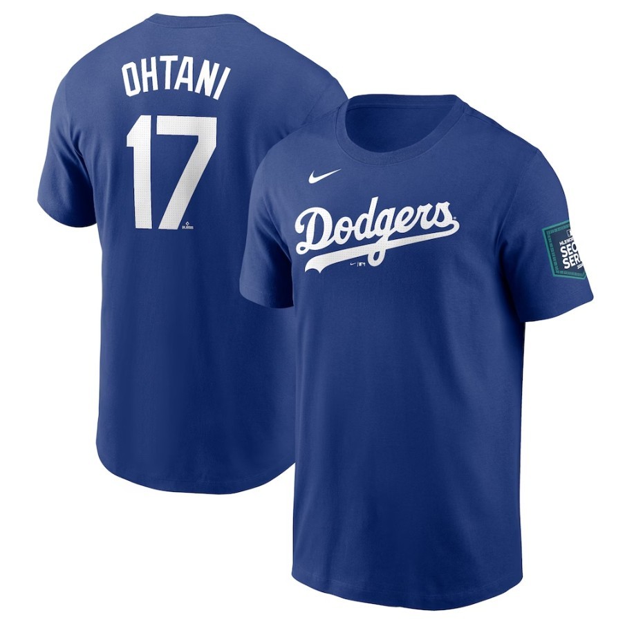 Nike LA Dodgers Shohei Ohtani Royal 2024 MLB World Tour Seoul Series T-Shirt