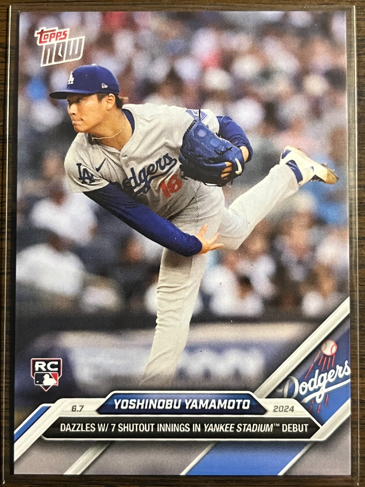 2024 Topps Now #270 Yoshinobu Yamamoto Los Angeles Dodgers RC