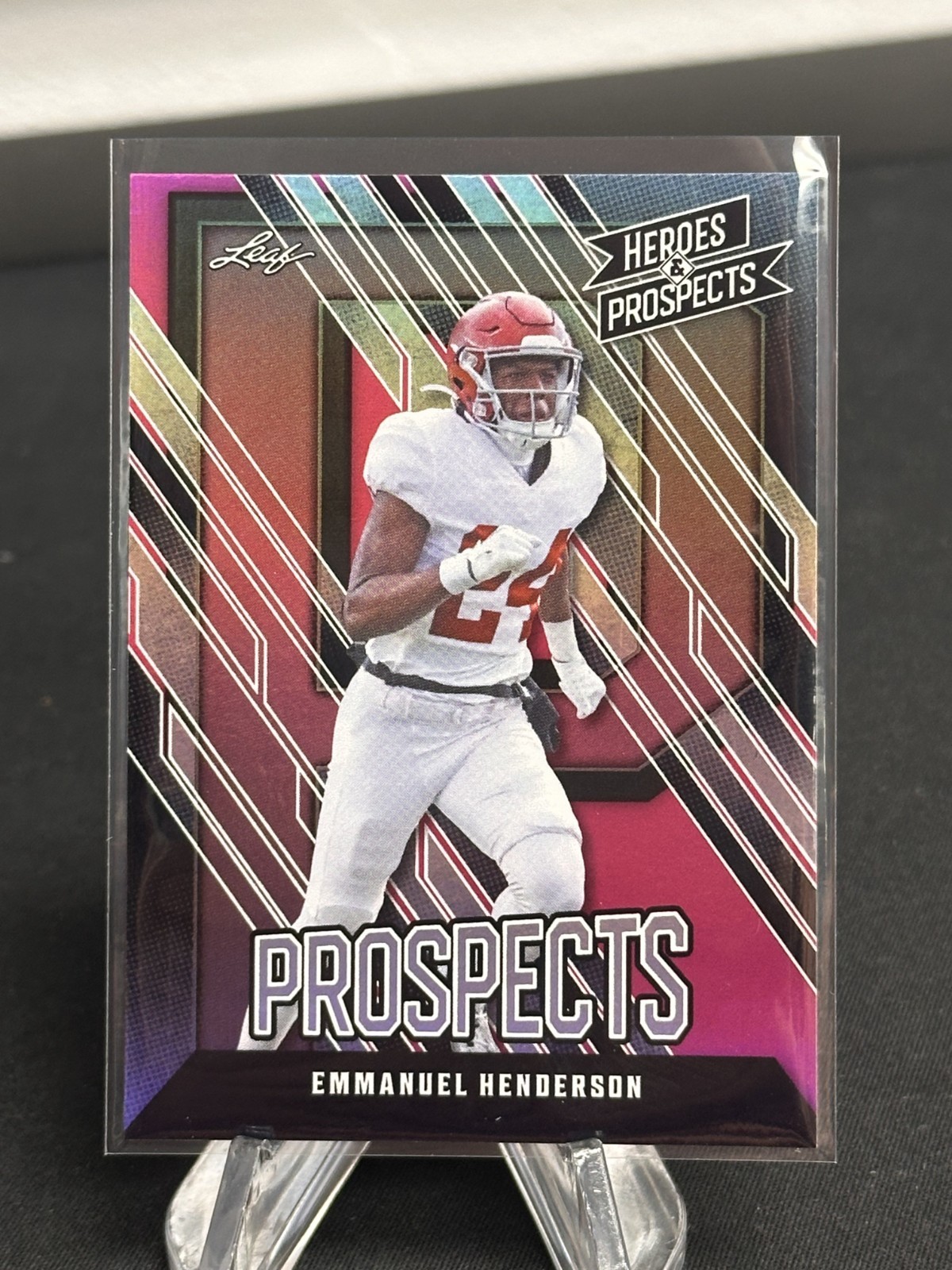 EMMANUEL HENDERSON 2024 LEAF HEROES & PROSPECTS PINK FOIL /5 NON-AUTO KANSAS