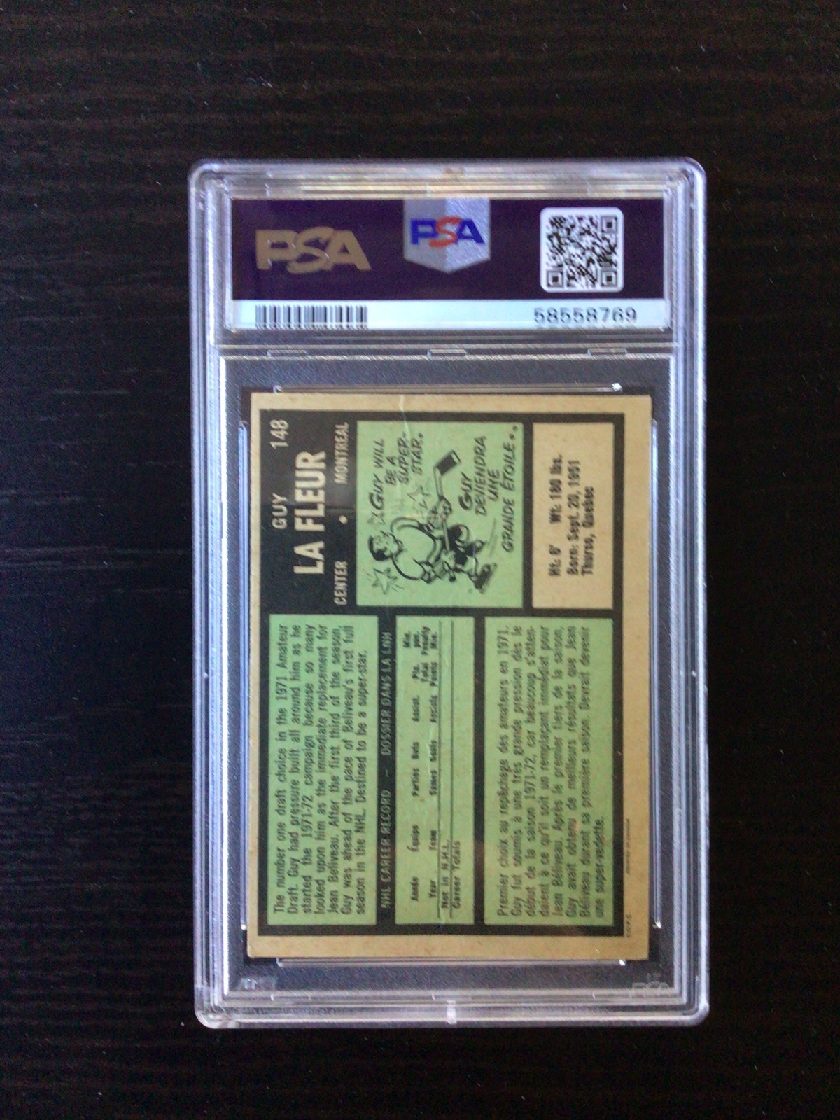 1971–72 O-PEE-CHEE OPC #148 GUY LAFLEUR RC ROOKIE PSA 2